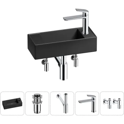 Комплект Wellsee 5 в 1 Lavinia Boho Bathroom Sink накладная/подвесная раковина 43x18 см 20216270R