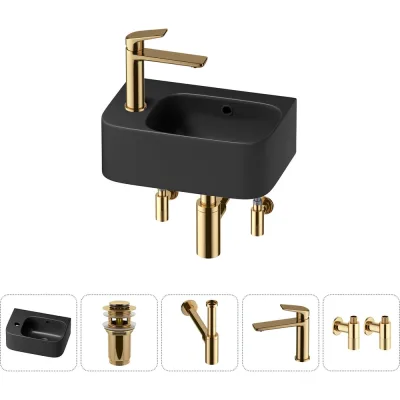 Комплект 5 в 1 Wellsee Bathroom Sink накладная/подвесная раковина 37x25 см состоит 20216552R