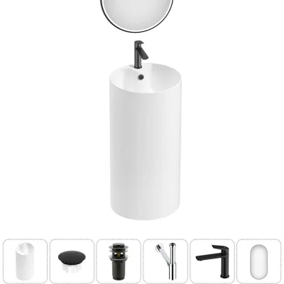 Набор Wellsee 6 в 1 Callipy Art напольная раковина 42x42x84 см 20218851R