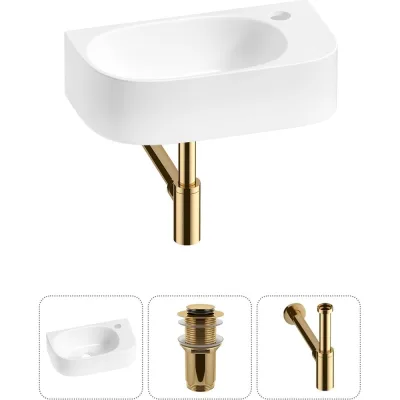 Комплект Wellsee 3 в 1 Lavinia Boho Bathroom Sink накладная/подвесная раковина 40x22 см 20216307R