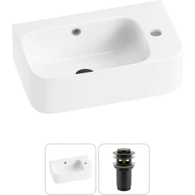 Комплект Wellsee 2 в 1 Lavinia Boho Bathroom Sink накладная/подвесная раковина 45x27 см 20216498R
