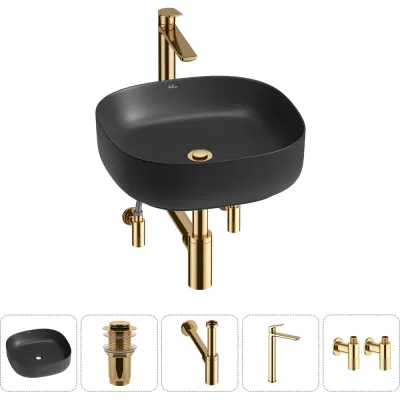 Набор Wellsee 5 в 1 Belle Spa 3.0 накладная раковина 45x45 см 20212716R