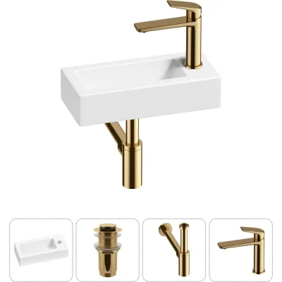 Комплект 4 в 1 Lavinia Boho Bathroom Sink накладная/подвесная раковина 37x18 см состоит 20215863R
