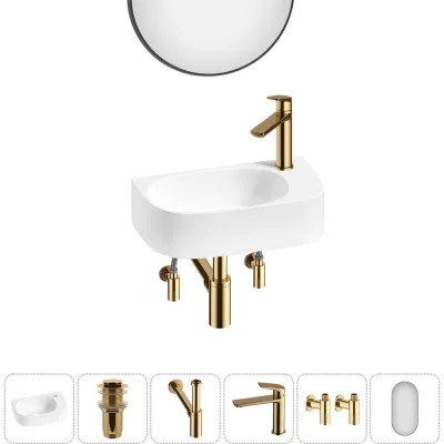 ΠΠΎΠΌΠΏΠ»Π΅ΠΊΡ Wellsee 6 Π² 1 Lavinia Boho Bathroom Sink Π½Π°ΠΊΠ»Π°Π΄Π½Π°Ρ/ΠΏΠΎΠ΄Π²Π΅ΡΠ½Π°Ρ ΡΠ°ΠΊΠΎΠ²ΠΈΠ½Π° 40x22 ΡΠΌ 20219739R