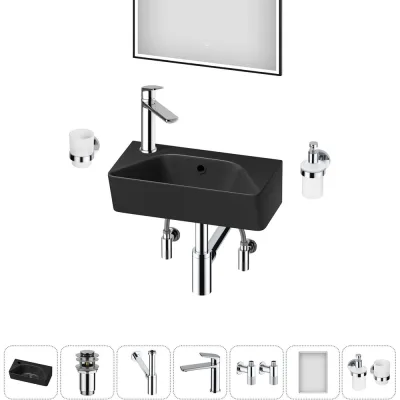 Комплект Wellsee 7 в 1 Lavinia Boho Bathroom Sink накладная/подвесная раковина 40x22 см 20219818R