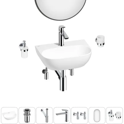Мини-раковина для ванной комнаты или туалета Wellsee WC Area в наборе 7 в 1 20218163R