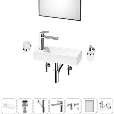 ΠΠΎΠΌΠΏΠ»Π΅ΠΊΡ Wellsee 7 Π² 1 Lavinia Boho Bathroom Sink Π½Π°ΠΊΠ»Π°Π΄Π½Π°Ρ/ΠΏΠΎΠ΄Π²Π΅ΡΠ½Π°Ρ ΡΠ°ΠΊΠΎΠ²ΠΈΠ½Π° 38x14 ΡΠΌ 20219545R