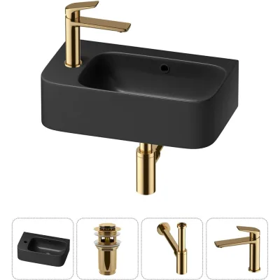 Комплект Wellsee 4 в 1 Lavinia Boho Bathroom Sink накладная/подвесная раковина 45x27 см 20216493R