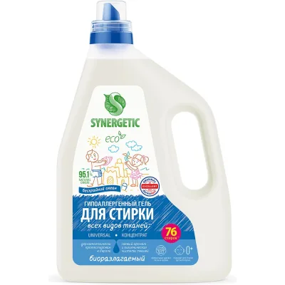 Гель для стирки SYNERGETIC UNIVERSAL Бескрайний океан, 2,28 л 38 стирок 109820