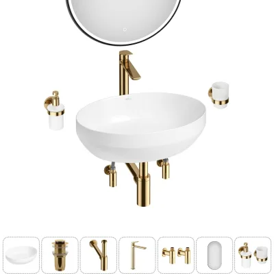 Набор Wellsee 7 в 1 Air Gap R накладная раковина 50x36 см 338601000 20218869R