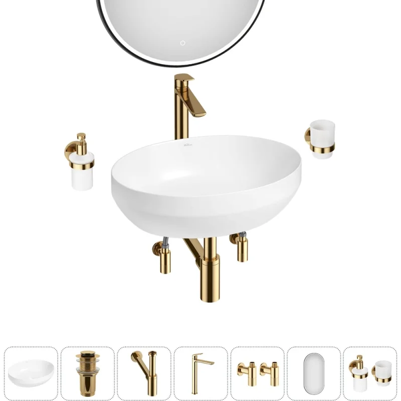 Набор Wellsee 7 в 1 Air Gap R накладная раковина 50x36 см 338601000 20218869R