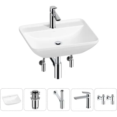 Набор Wellsee 5 в 1 Cute Twin S накладная раковина 55x42 см 20213382R