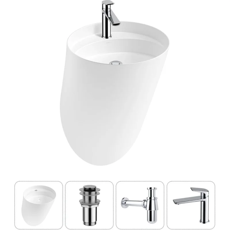 Набор Wellsee 4 в 1 M1 Limited Edition подвесная раковина 45x45 см 20215023R
