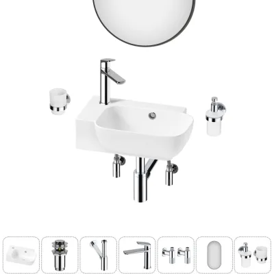 ΠΠΎΠΌΠΏΠ»Π΅ΠΊΡ Wellsee 7 Π² 1 Lavinia Boho Bathroom Sink Π½Π°ΠΊΠ»Π°Π΄Π½Π°Ρ/ΠΏΠΎΠ΄Π²Π΅ΡΠ½Π°Ρ ΡΠ°ΠΊΠΎΠ²ΠΈΠ½Π° 40x24 ΡΠΌ 20219783R