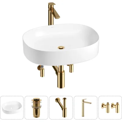 Набор Wellsee 5 в 1 Belle Spa 2.0 накладная раковина 55x45 см 20212563R