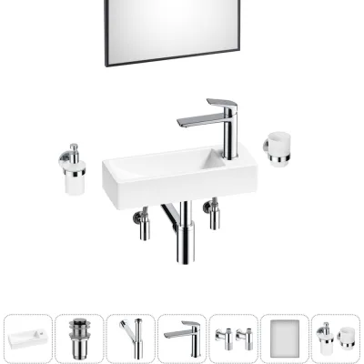 ΠΠΎΠΌΠΏΠ»Π΅ΠΊΡ Wellsee 7 Π² 1 Lavinia Boho Bathroom Sink Π½Π°ΠΊΠ»Π°Π΄Π½Π°Ρ/ΠΏΠΎΠ΄Π²Π΅ΡΠ½Π°Ρ ΡΠ°ΠΊΠΎΠ²ΠΈΠ½Π° 38x14 ΡΠΌ 20219559R