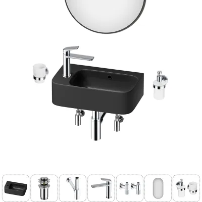 Комплект 7 в 1 Wellsee Bathroom Sink накладная/подвесная раковина 45x27 см состоит 20219832R
