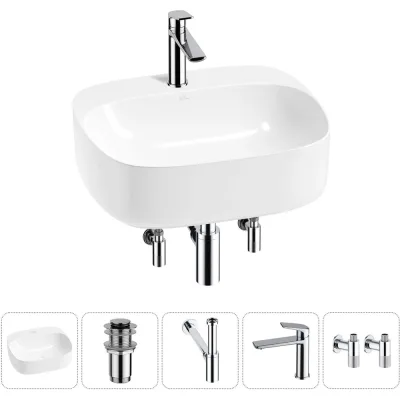 Набор Wellsee 5 в 1 Ideal накладная раковина 50x42 см 20214107R