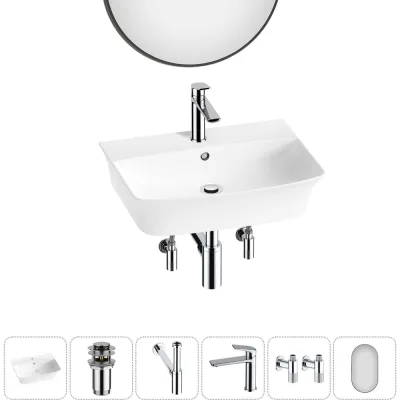 ΠΠΎΠΌΠΏΠ»Π΅ΠΊΡ Wellsee 6 Π² 1 Lavinia Boho Bathroom Sink Π½Π°ΠΊΠ»Π°Π΄Π½Π°Ρ/ΠΏΠΎΠ΄Π²Π΅ΡΠ½Π°Ρ ΡΠ°ΠΊΠΎΠ²ΠΈΠ½Π° 55x42 ΡΠΌ 20219975R