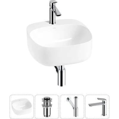 Набор Wellsee 4 в 1 Ideal накладная раковина 42x42 см 20214087R