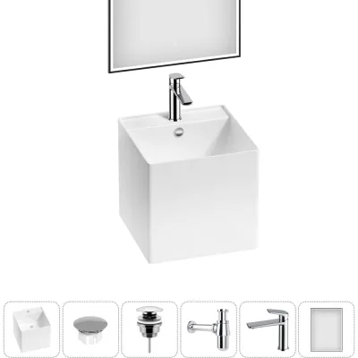 Набор Wellsee 6 в 1 M1 Limited Edition подвесная раковина 42x42 см 20219079R
