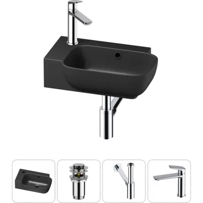 Комплект Wellsee 4 в 1 Lavinia Boho Bathroom Sink накладная/подвесная раковина 40x24 см 20216407R