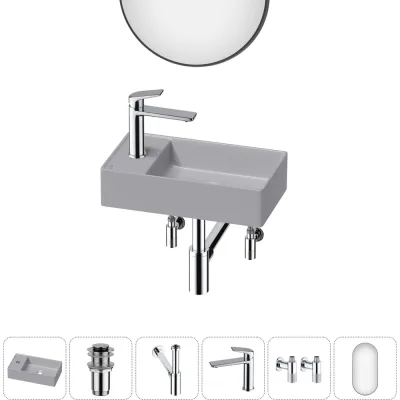 Мини-раковина для ванной комнаты или туалета Wellsee WC Area в наборе 6 в 1 20218149R