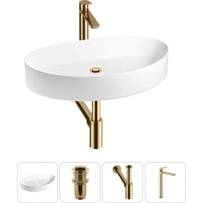 Набор Wellsee 4 в 1 Belle Spa 2.0 накладная раковина 64x40 см 33580 20212615R