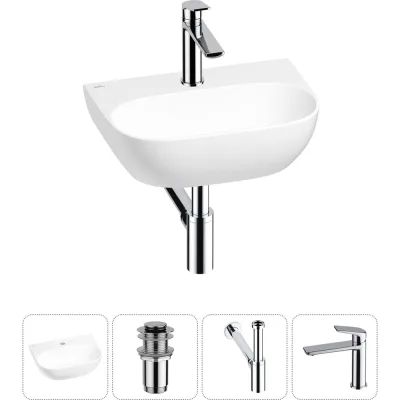Мини-раковина для ванной комнаты или туалета Wellsee WC Area в наборе 4 в 1 20212193R