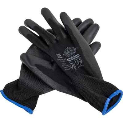 Перчатки Safeprotect НейпПол-Ч (нейлон+полиуретан, черный) р, 9 (L) 03055L