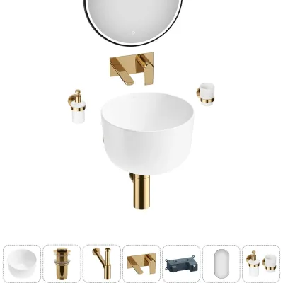 Набор Wellsee 6 в 1 Fontenay Paris накладная раковина 39x39 см 3233 20218665R