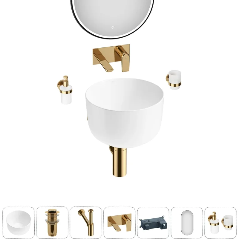 Набор Wellsee 6 в 1 Fontenay Paris накладная раковина 39x39 см 3233 20218665R