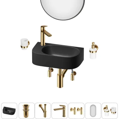 Комплект Wellsee 7 в 1 Lavinia Boho Bathroom Sink накладная/подвесная раковина 40x22 см 20219764R