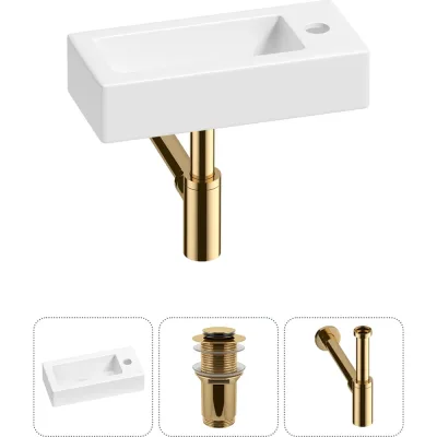 Комплект 3 в 1 Wellsee Bathroom Sink накладная/подвесная раковина 37x18 см, состоит 20215859R