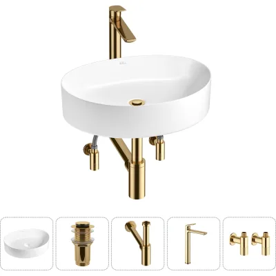 Набор Wellsee 5 в 1 Belle Spa 2.0 накладная раковина 50x38 см 20212591R