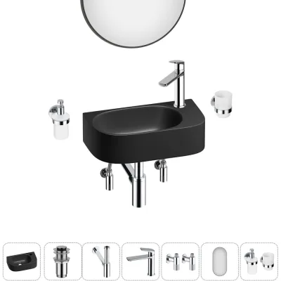 Комплект Wellsee 7 в 1 Lavinia Boho Bathroom Sink накладная/подвесная раковина 40x22 см 20219748R