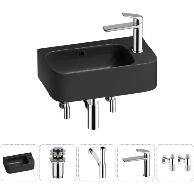 Комплект 5 в 1 Lavinia Boho Bathroom Sink накладная/подвесная раковина 45x27 см 20216522R