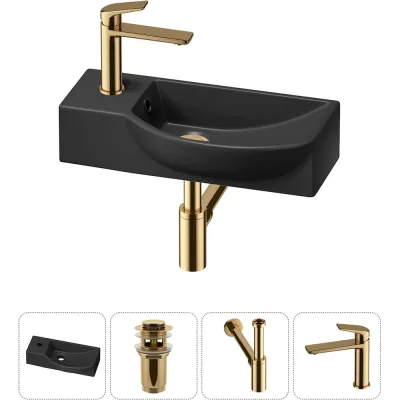 Комплект Wellsee 4 в 1 Lavinia Boho Bathroom Sink накладная/подвесная раковина 45x24 см 20216101R