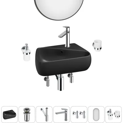 Комплект Wellsee 7 в 1 Lavinia Boho Bathroom Sink накладная/подвесная раковина 44x27 см 20219902R