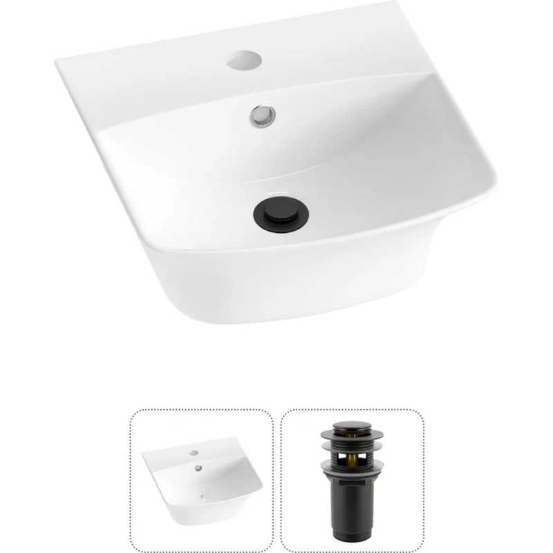Комплект 2 в 1 Wellsee Lavinia Boho Bathroom Sink накладная/подвесная раковина 35x36 см 20216722R