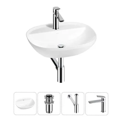 Набор Wellsee 4 в 1 Cute Twin R накладная раковина 50x42 см 20213346R