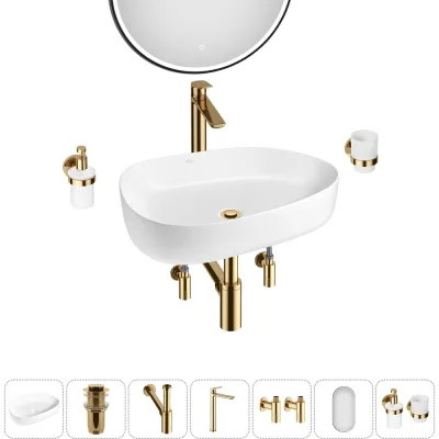 Набор Wellsee 7 в 1 Belle Spa 3.0 накладная раковина 55x40 см 20218523R
