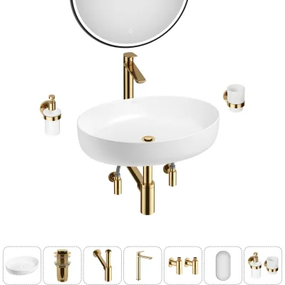 Набор Wellsee 7 в 1 Belle Spa 3.0 накладная раковина 55x41 см 20218495R