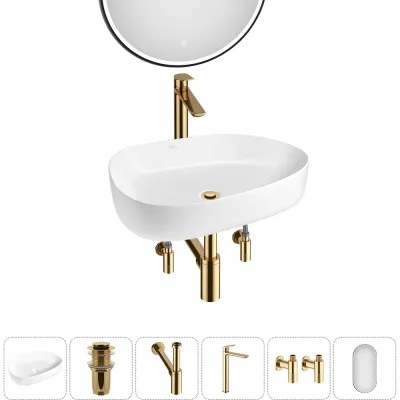 Набор Wellsee 6 в 1 Belle Spa 3.0 накладная раковина 55x40 см 20218519R