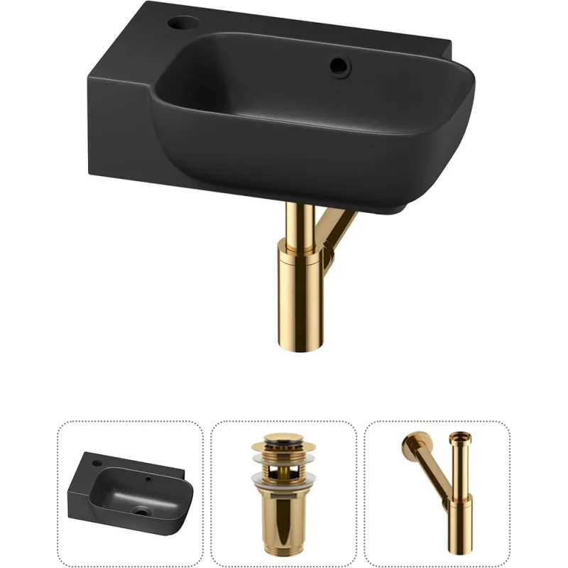 Комплект Wellsee 3 в 1 Lavinia Boho Bathroom Sink накладная/подвесная раковина 40x24 см 20216406R