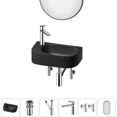 Комплект Wellsee 6 в 1 Lavinia Boho Bathroom Sink накладная/подвесная раковина 40x22 см 20219759R