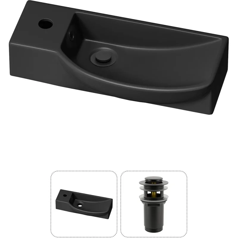 Комплект Wellsee 2 в 1 Lavinia Boho Bathroom Sink накладная/подвесная раковина 50x24 см 20216150R