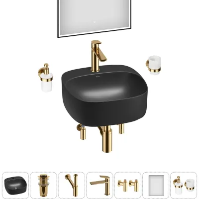 Набор Wellsee 7 в 1 Ideal накладная раковина 42x42 см 326904000, 18 20218696R