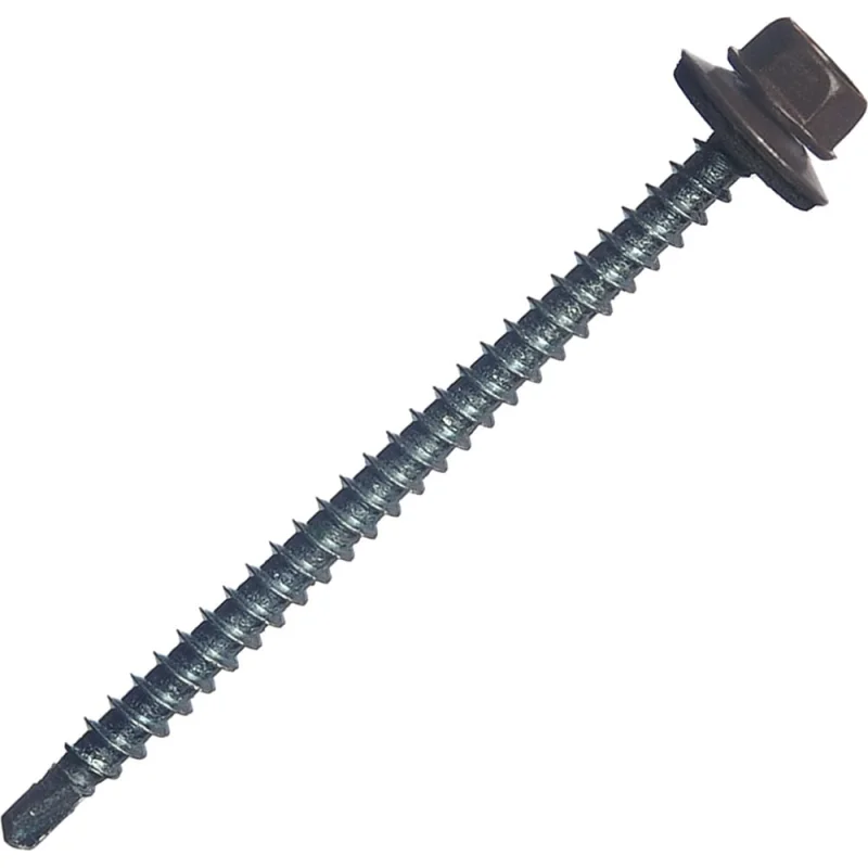 Кровельный саморез МЕТАЛЛСЕРВИС 4.8x70, RAL 8017, 100 шт. 1220582