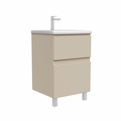 Тумба напольная Sanstar Riana 50 с раковиной Como 50 (комплект) для ванной комнаты, cappuccino 553.1-1.4.1.ККОМ